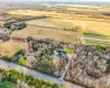 Aerial view featuring a rural view