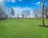 View of yard with a rural view