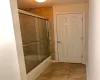 Shower with glass door