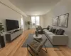 Living room featuring light hardwood / wood-style flooring