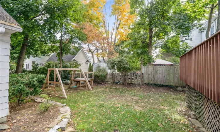 Level Yard with a Children's Swing