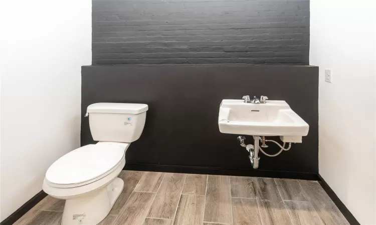 Bathroom with toilet and sink