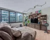 Living room featuring light wood-type flooring