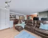 Living room featuring light wood-type flooring