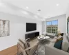 Living room featuring hardwood / wood-style floors