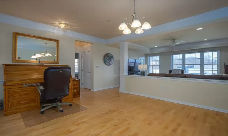 Dining area being used as an office