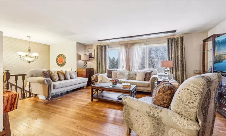 Living room featuring hardwood / wood-style floors