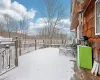 View of snow covered deck