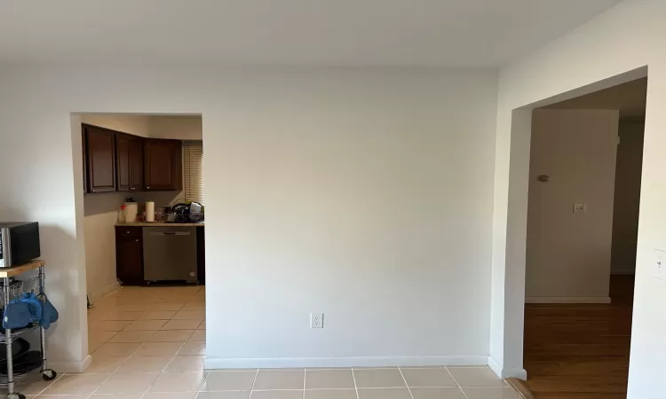 View of tiled spare room