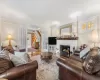 Living room featuring hardwood / wood-style floors and french doors