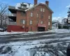 View of snow covered property