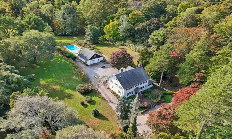 Birds eye view of property