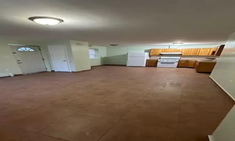 Kitchen with white appliances