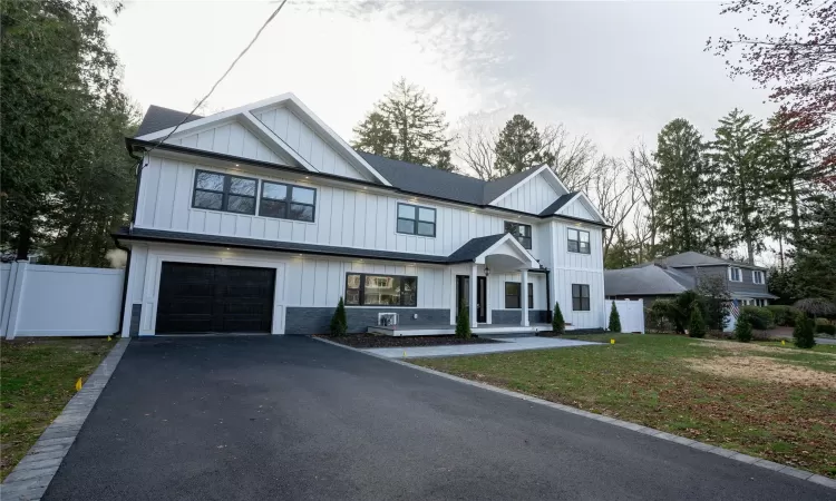 Modern farmhouse with a garage