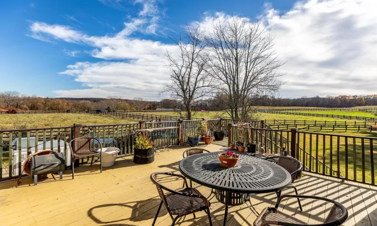 Apartment deck with views