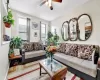 Living room with ceiling fan