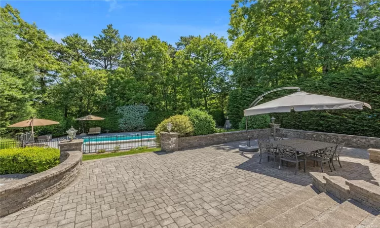 Multi-Level Stone Patio