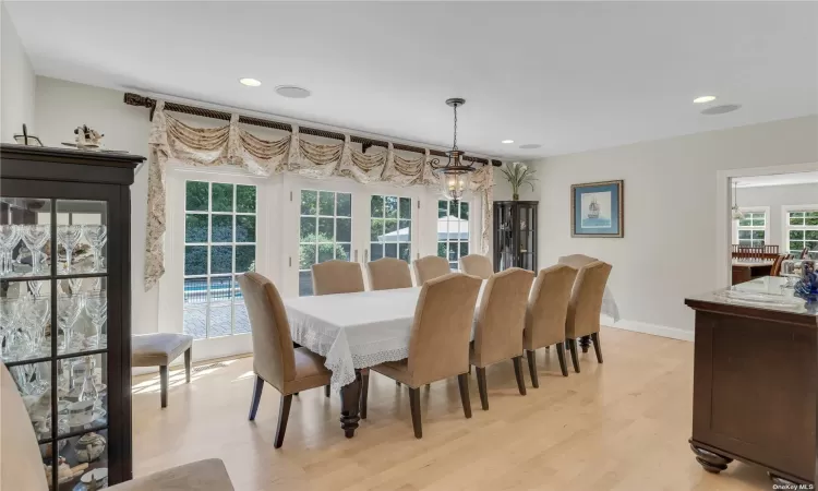 Formal Dining Room with French Doors to Rear Patio