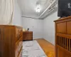 Bedroom featuring a textured ceiling