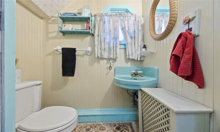 Bathroom with toilet and sink