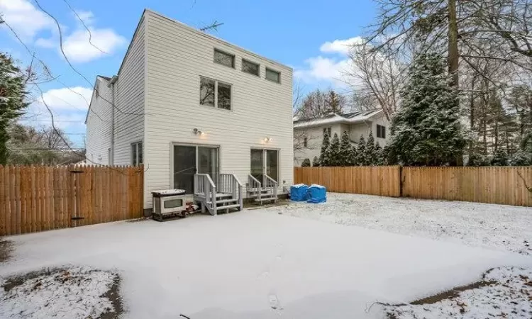 View of snow covered house