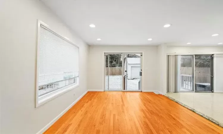 Unfurnished room with wood-type flooring