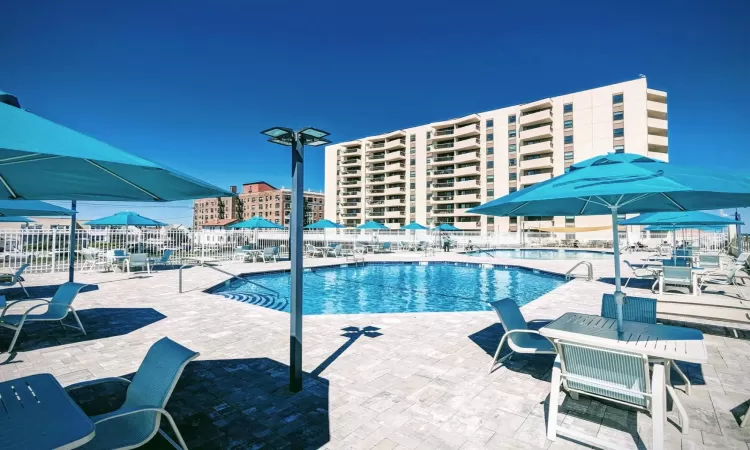 View of pool with a patio area