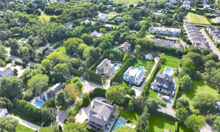 Birds eye view of property