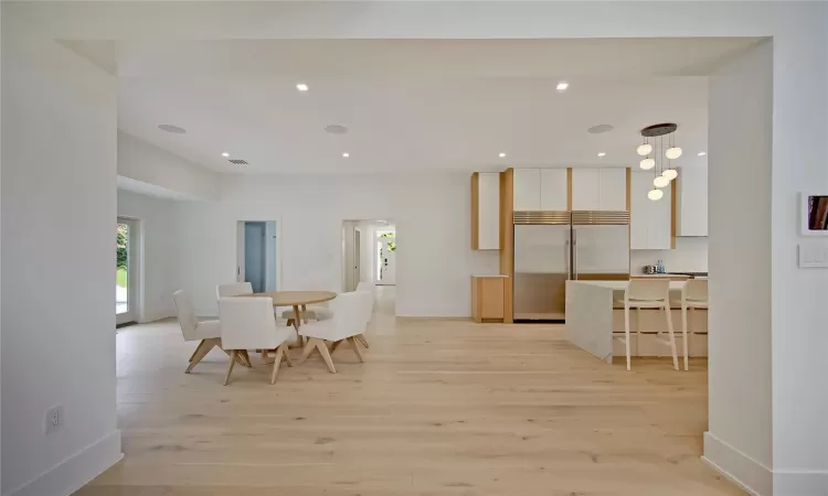 Dining area featuring light hardwood / wood-style floors