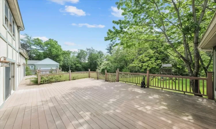 Deck with a playground