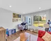 Living area featuring light wood-type flooring