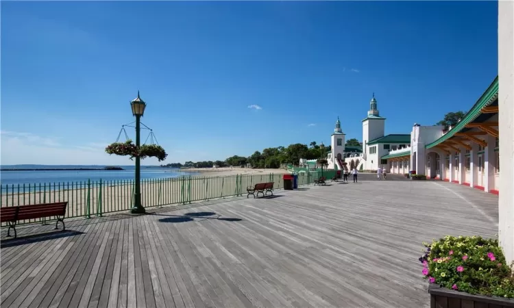 Playland Park Deck with a water view