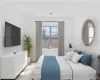 Bedroom featuring light wood-type flooring