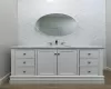 Bathroom featuring vanity and hardwood / wood-style flooring