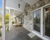 Wooden terrace with covered porch