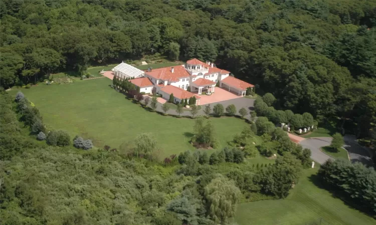 Birds eye view of property