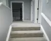 Stairway with carpet floors