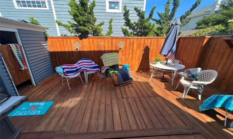 View of wooden terrace