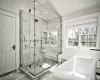 Large shower and soaking tub