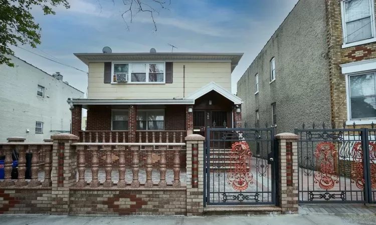 View of front of home with a porch