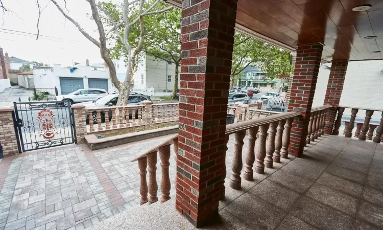 View of patio featuring a porch