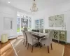 Formal Dining room with French Doors & oversized windows