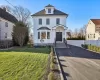 View of front of home with a front yard