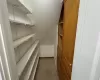 Walk in closet with carpet