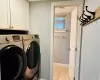 Laundry room with cabinets