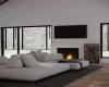 Living room featuring hardwood / wood-style flooring