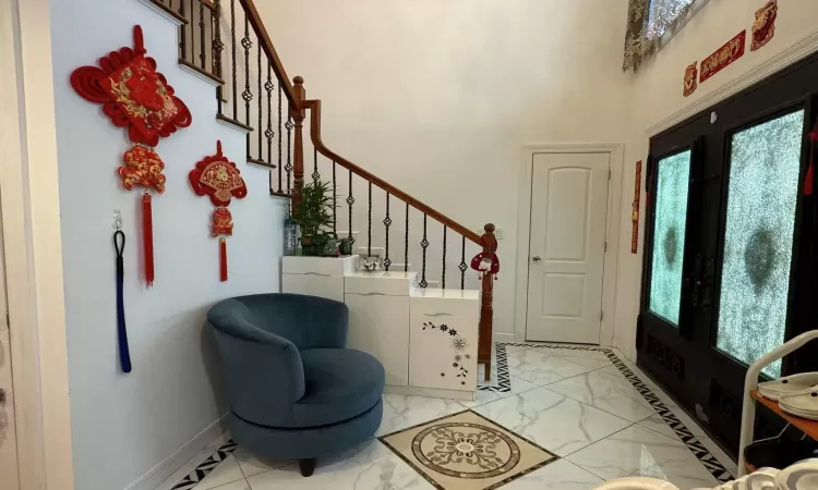 Foyer with french doors