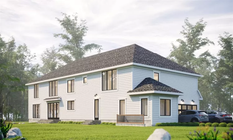 Rendering - View of back of home