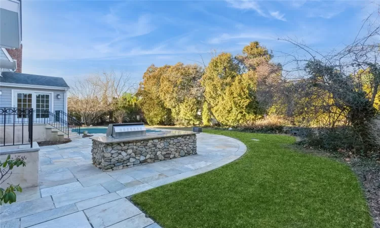 View of yard with a patio area