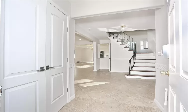 View of tiled foyer